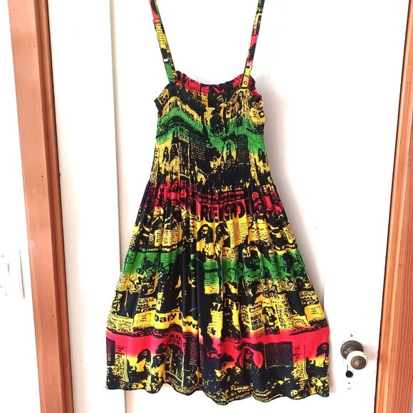 Dresses & Skirts - SOLD!--.Bob Marley Rasta Dress, Juniors One Size